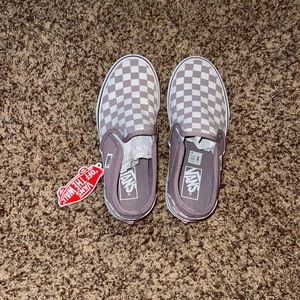 Women’s Purple Checkered Vans
